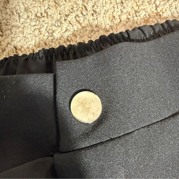 Zara Women’s High Waist Black Wide Leg Dress Casual Pull On Pants Size Small - Picture 5 of 7